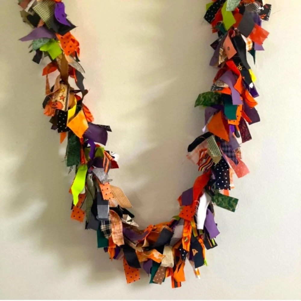 Handmade Halloween Rag Garland